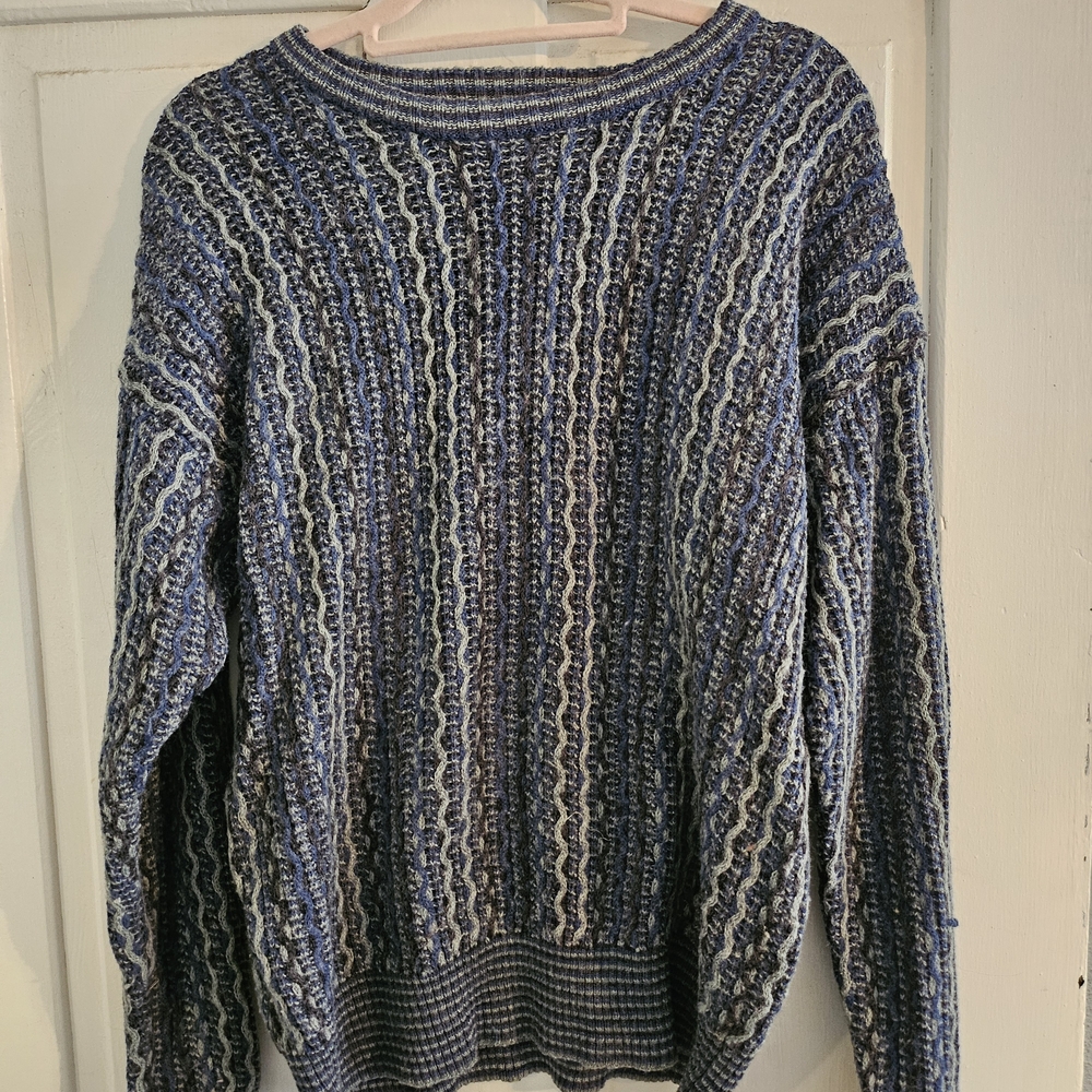 Croft & Barrow Men's Textured Blue Sweater